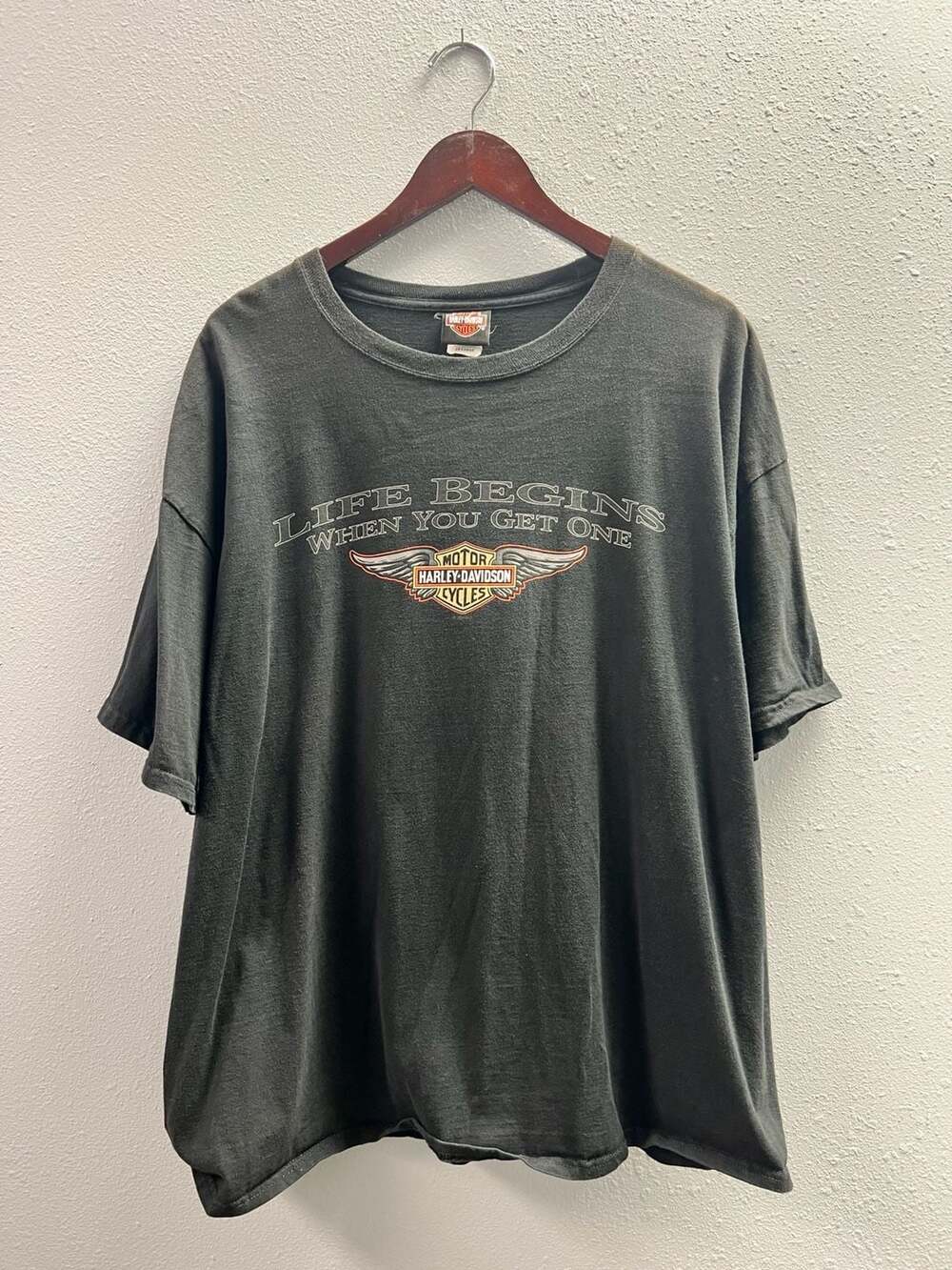 Vintage Harley Davidson Shirt 2XL Black Red Rock Canada Graphic Tee Mens 0121